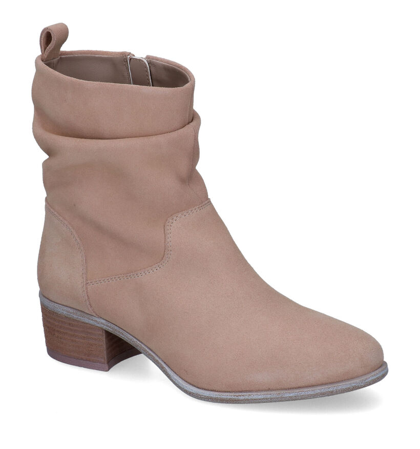 SPM Miriam Beige Enkellaarzen in nubuck (305361)