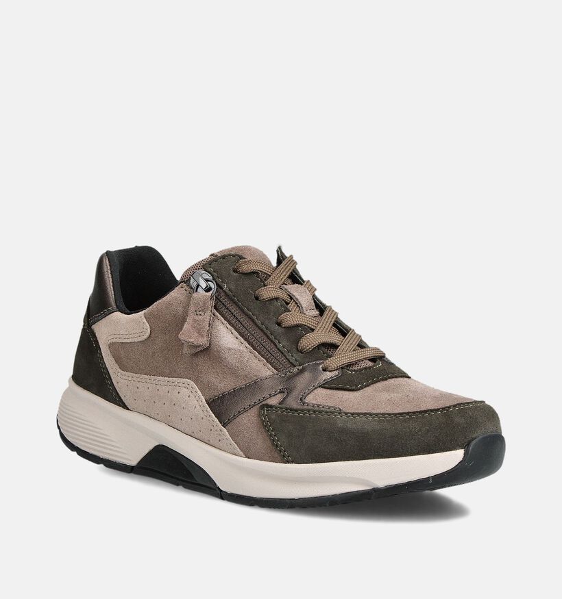 Gabor Rollingsoft Chaussures à lacets en Vert kaki pour femmes (361645) - pour semelles orthopédiques