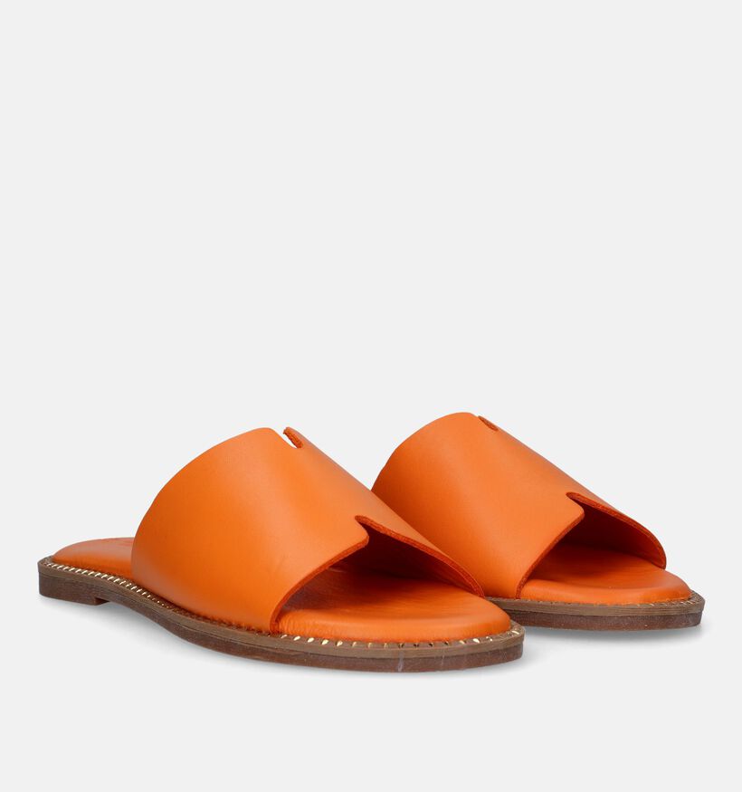 Tamaris Oranje Platte slippers voor dames (335494)