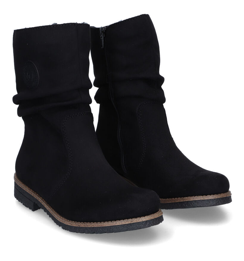 Rieker Bottes courtes en Noir en textile (315890)