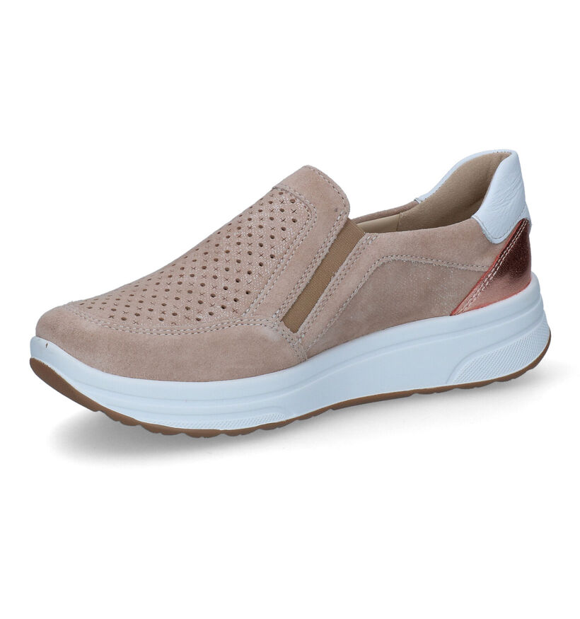 Ara Sapporo Taupe Instappers in nubuck (307677)