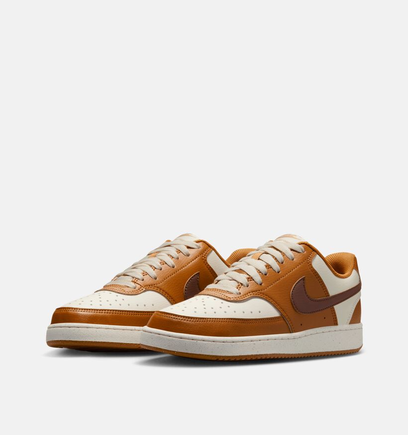 Nike Court Vision Low Cognac Sneakers voor dames (359905) - geschikt voor steunzolen