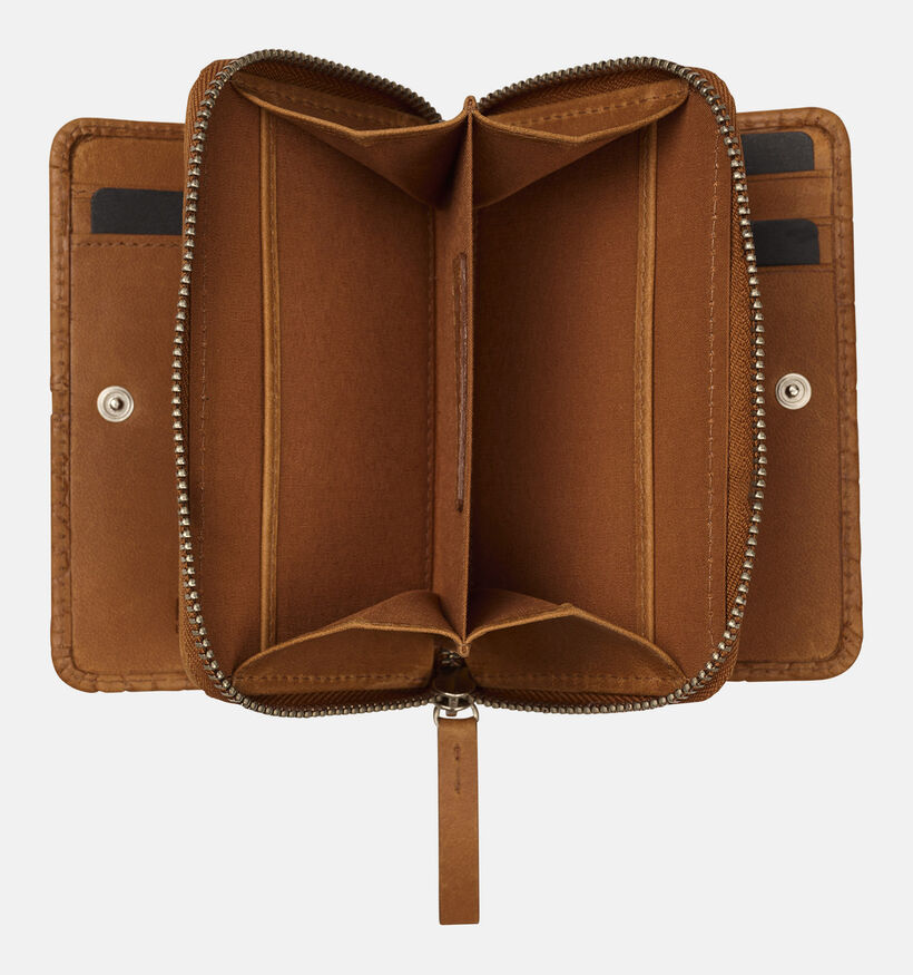 Burkely Colbie Porte-monnaies zipp&eacute; en Cognac pour femmes (380457)