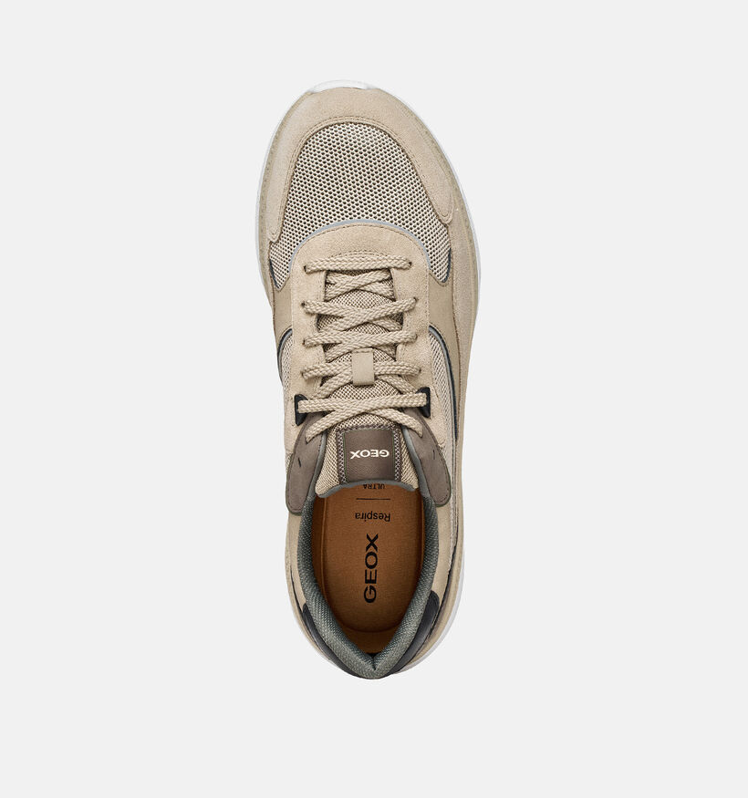 Geox Spherica Actif X1 Beige Sneakers voor heren (369114) - geschikt voor steunzolen
