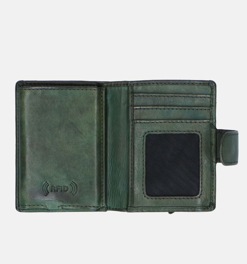 Bear Design Porte-cartes en Vert pour hommes (350751)
