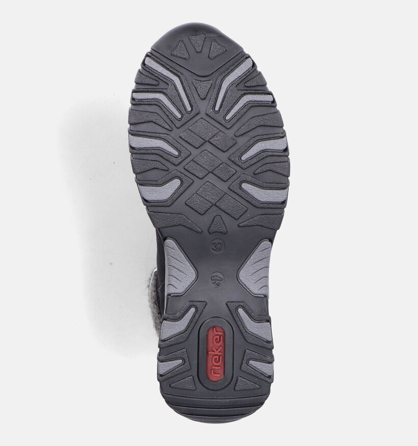 Rieker Zwarte Hoge Wandelschoenen met RiekerTEX voor dames (379949) - geschikt voor steunzolen