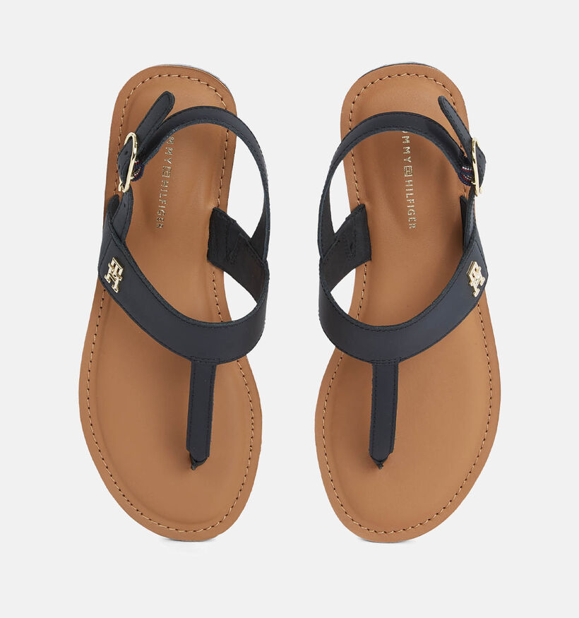 Tommy Hilfiger Sandales Plates en Noir pour femmes (352605)