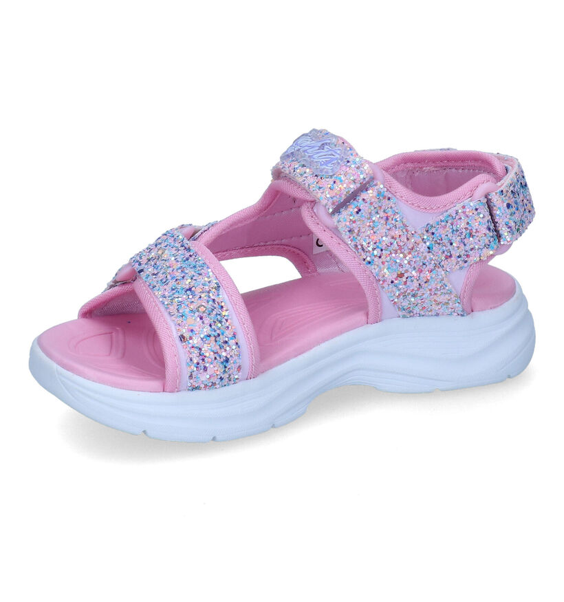 Skechers Glimmer Kicks Roze Sandalen in stof (302719)