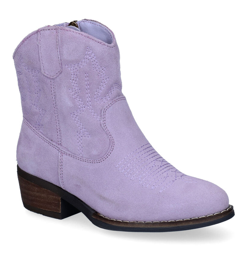 Milo & Mila Santiags en Violet pour filles (306017)