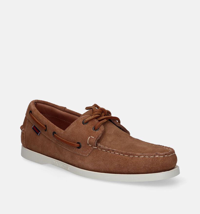 Sebago Dockside Portland Flesh Out Chaussures bateau en Cognac pour hommes (336838)