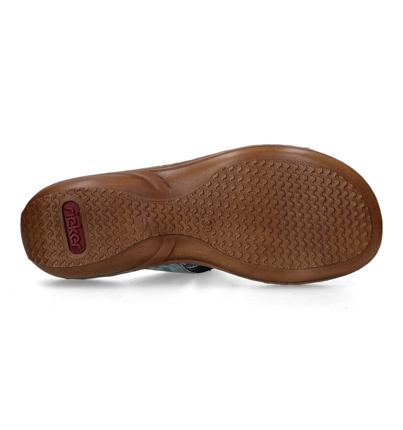 Rieker Nu-pieds plates en Blanc pour femmes (354945)