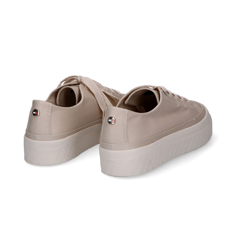 Tommy Hilfiger Monochromatic Vulc Beige Sneakers voor dames (304010) - geschikt voor steunzolen