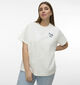 Vero Moda Curve Vera Caty T-shirt Paris en Blanc pour femmes (367791)