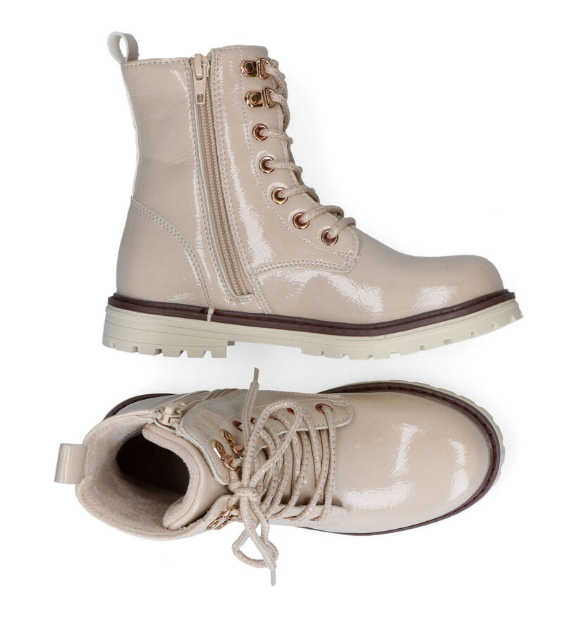 Milo & Mila Beige Veterboots voor meisjes (313588)