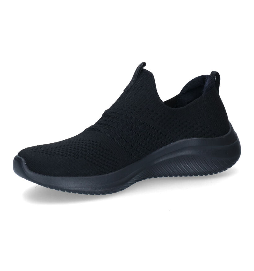 Skechers Ultra Flex Baskets slip-on en Noir pour femmes (318172)