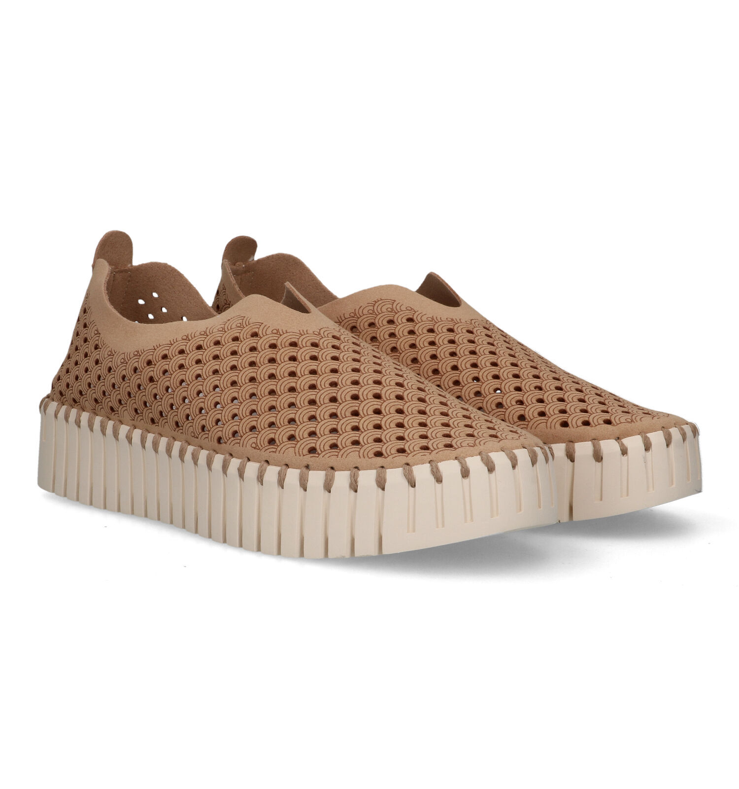 Ilse Jacobsen Tulip Platform Beige Instappers Dames Lage