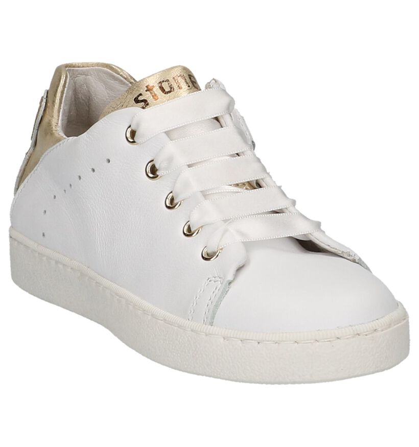 STONES and BONES Chaussures basses en Blanc en cuir (211528)