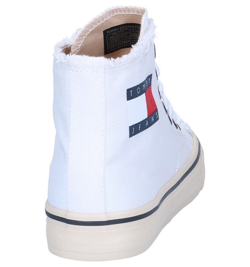 Tommy Jeans Baskets hautes en Blanc en textile (252684)