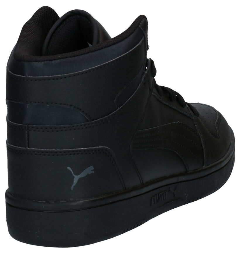 Puma Rebound Layup SL Baskets en Noir en simili cuir (307174)