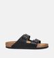 Birkenstock Arizona Natural Leather Nu-pieds casual en Noir pour hommes (382199)