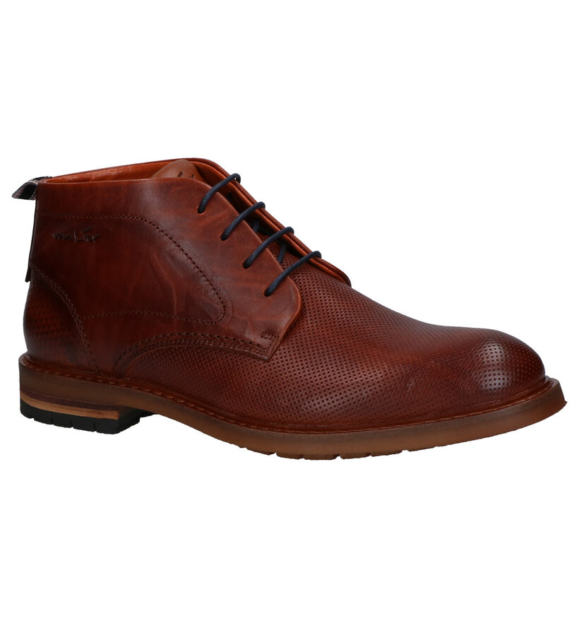 Van Lier Chaussures hautes en Cognac en cuir (261904)