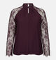 Vero Moda Curve Milla Bordeaux Blouse met Lange Mouwen voor dames (381429)