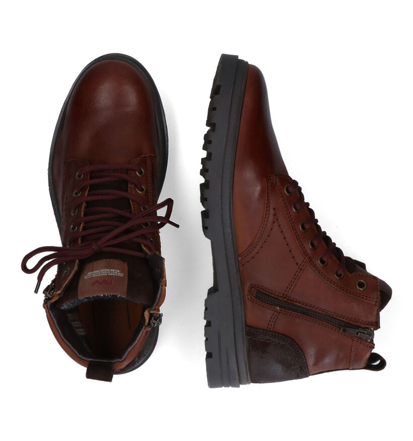 River Woods Gennaro Bottines en Cognac en cuir (316647)