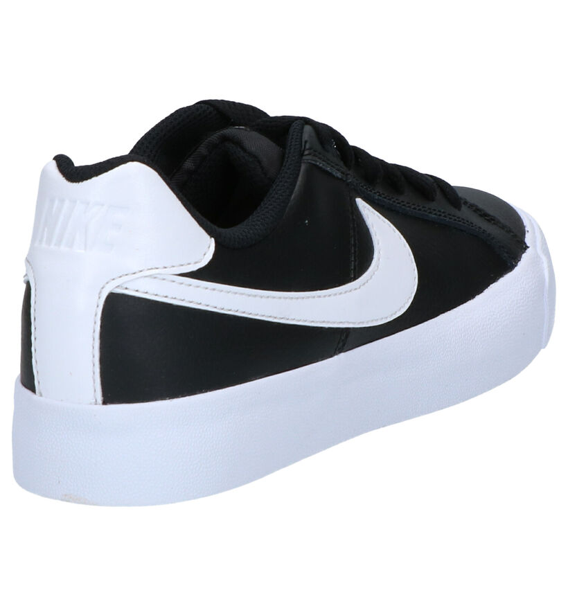 Nike Court Royale Baskets en Noir en cuir (261703)