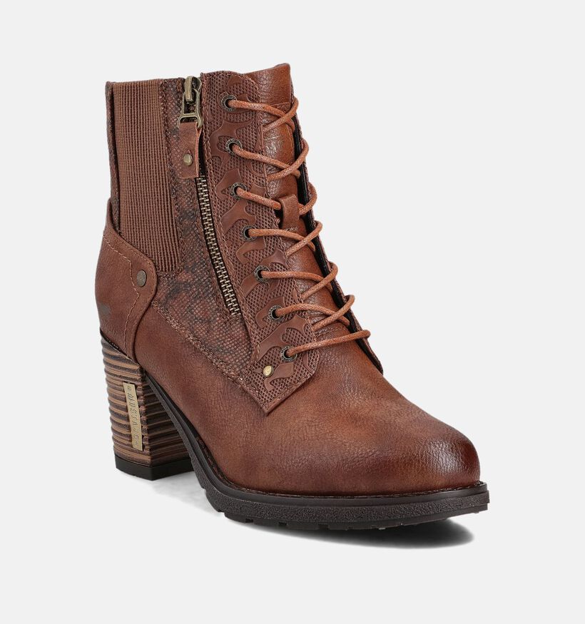 Mustang Bottines à talons en Marron pour femmes (363713)