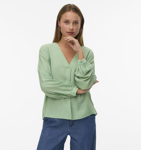 Vero Moda Blouses Wit/Groen