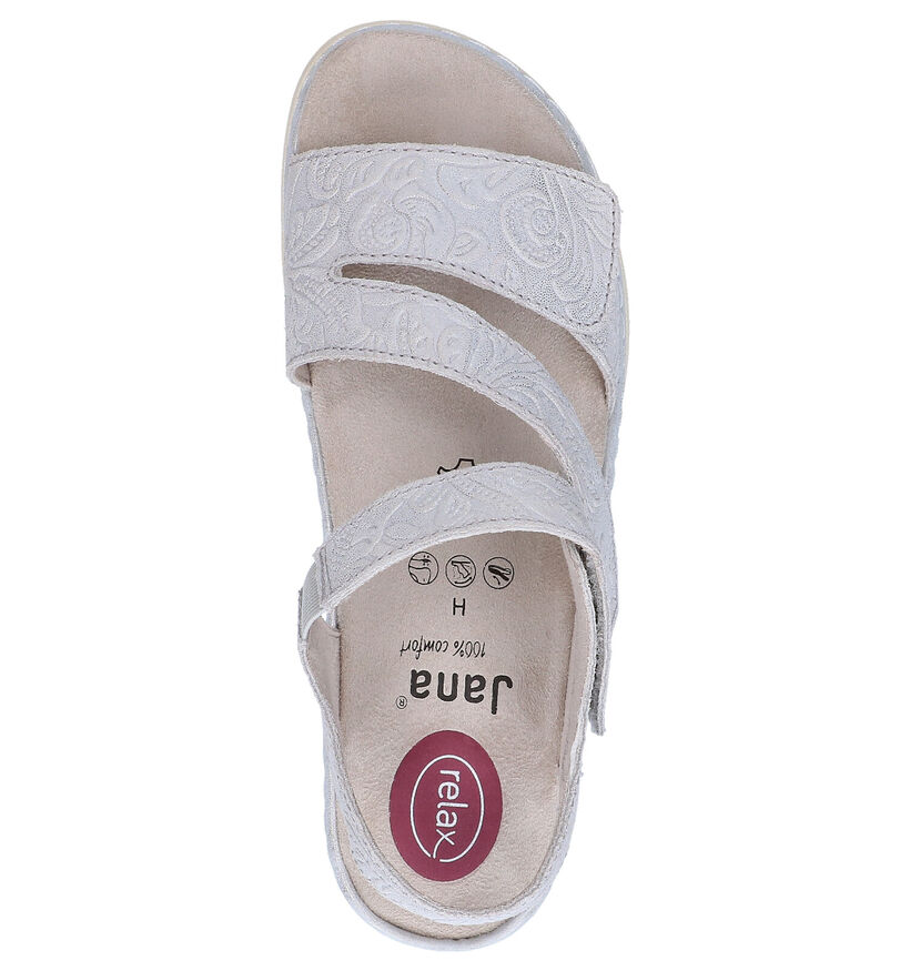 Jana Zilveren Sandalen in nubuck (270817)