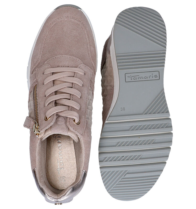 Tamaris Taupe Veterschoenen in nubuck (286295)