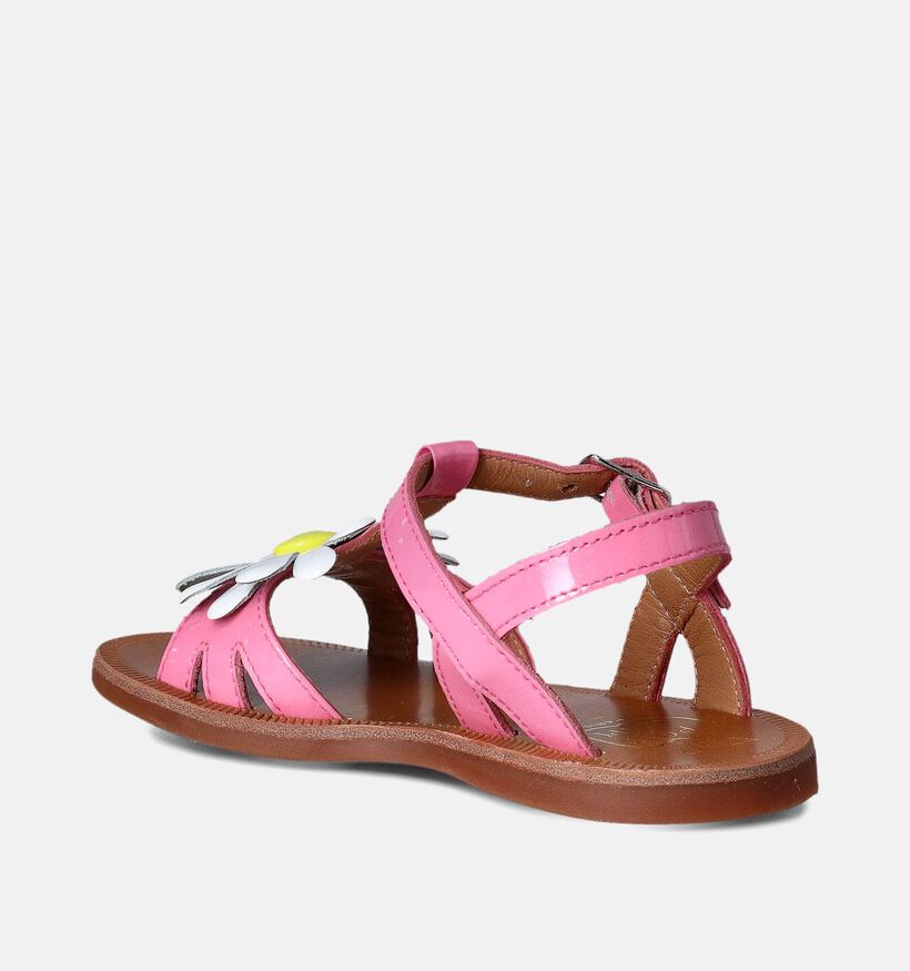 Pom d'Api Plagette Big Flo Sandales en Rose pour filles (354603)