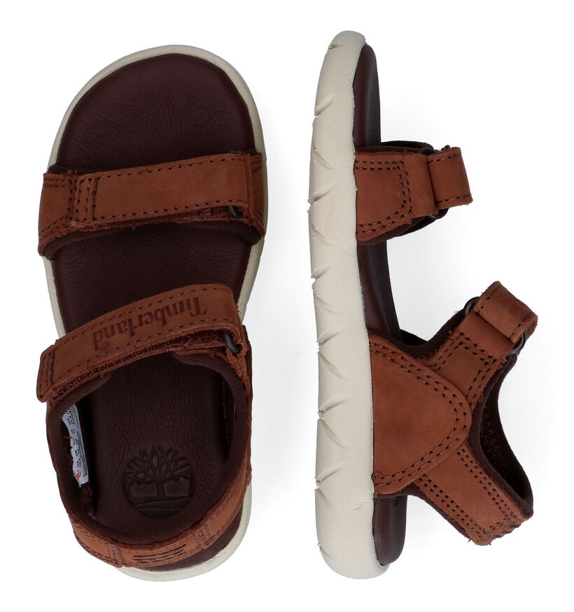 Timberland Nubble Sandal LTHR 2 Strap Bruine Sandalen voor jongens (305835)