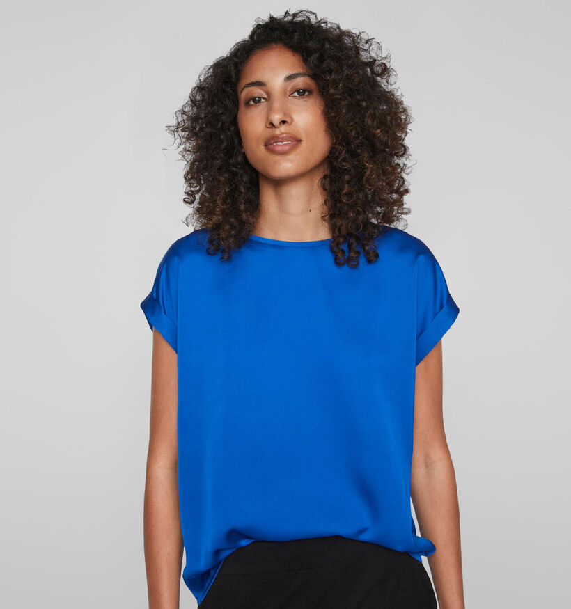 Vila Ellette Groene Satijnen Blouse voor dames (328836)