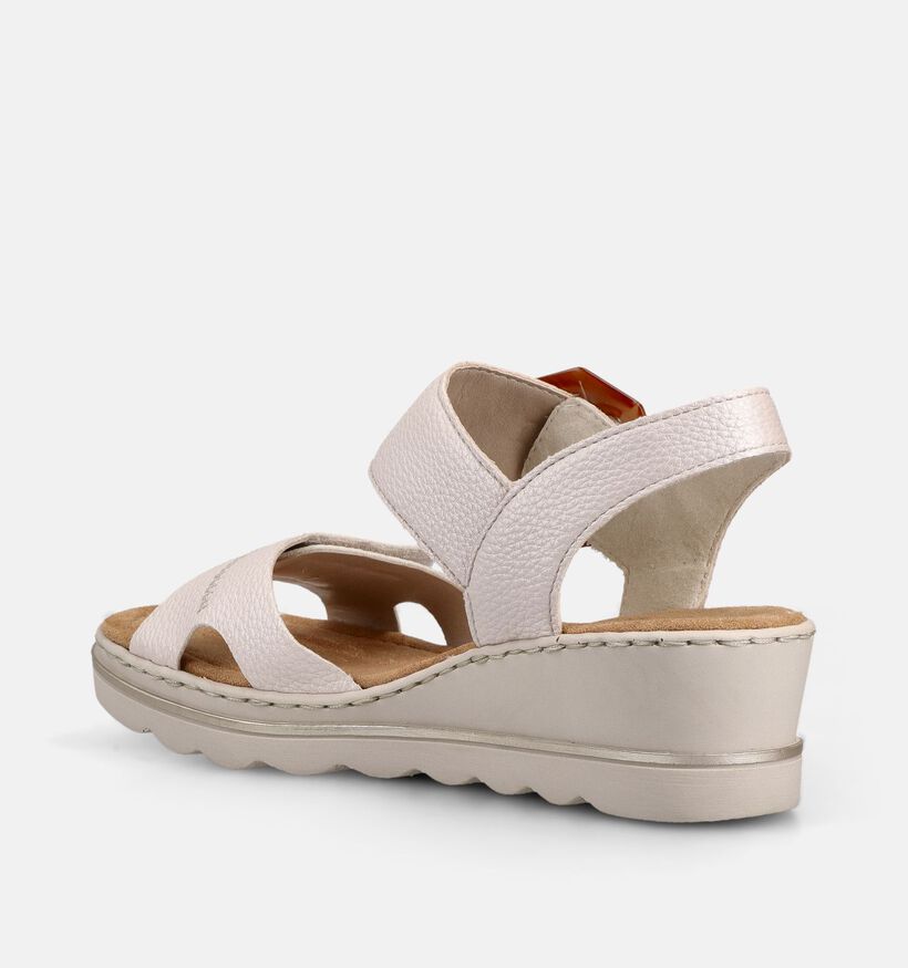 Rieker Parelmoer Sandalen met Sleehak voor dames (370453)