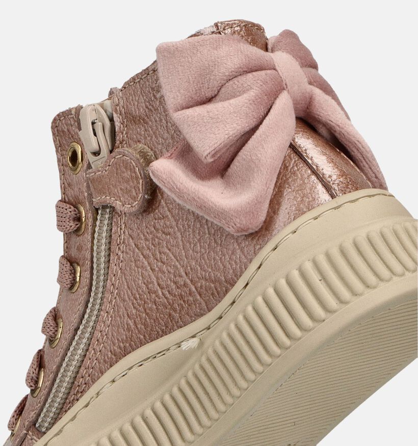 Beberlis Roze Veterschoenen met Strik voor meisjes (364586) - geschikt voor steunzolen
