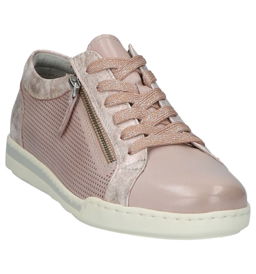 Tamaris Baskets basses en Rose clair en cuir (214184)