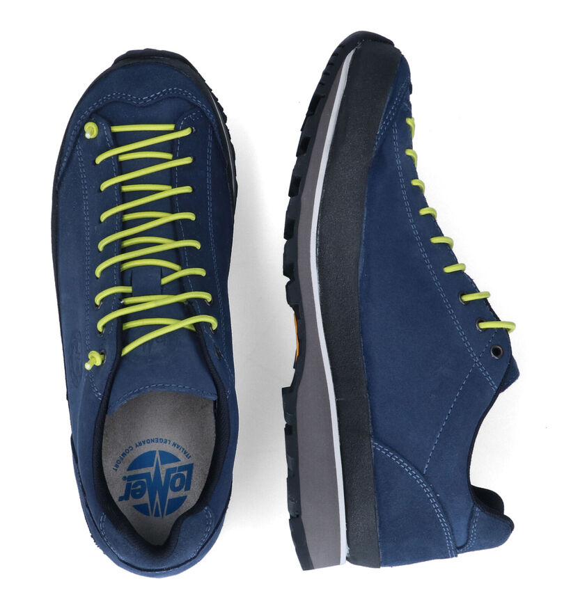 Lomer Bio Naturale Blauwe Wandelschoenen in daim (300068)