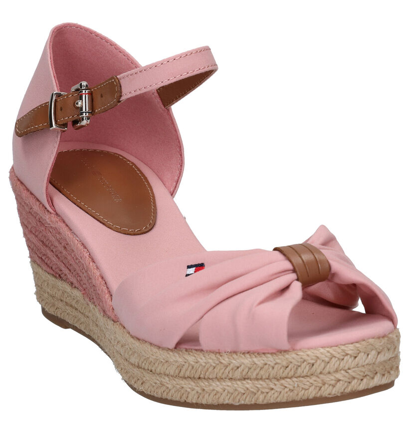 Tommy Hilfiger Basic Opened Toe Roze Sandalen in leer (285266)