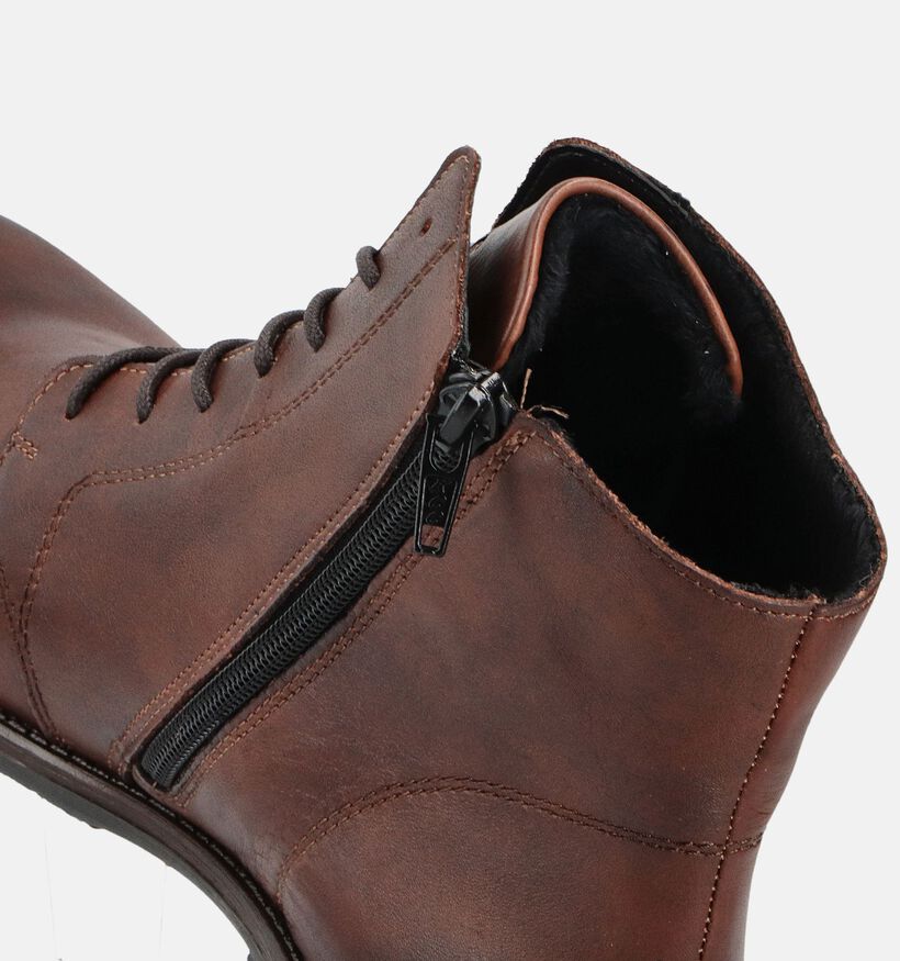 Remonte Bruine Veterboots voor dames (360392) - geschikt voor steunzolen