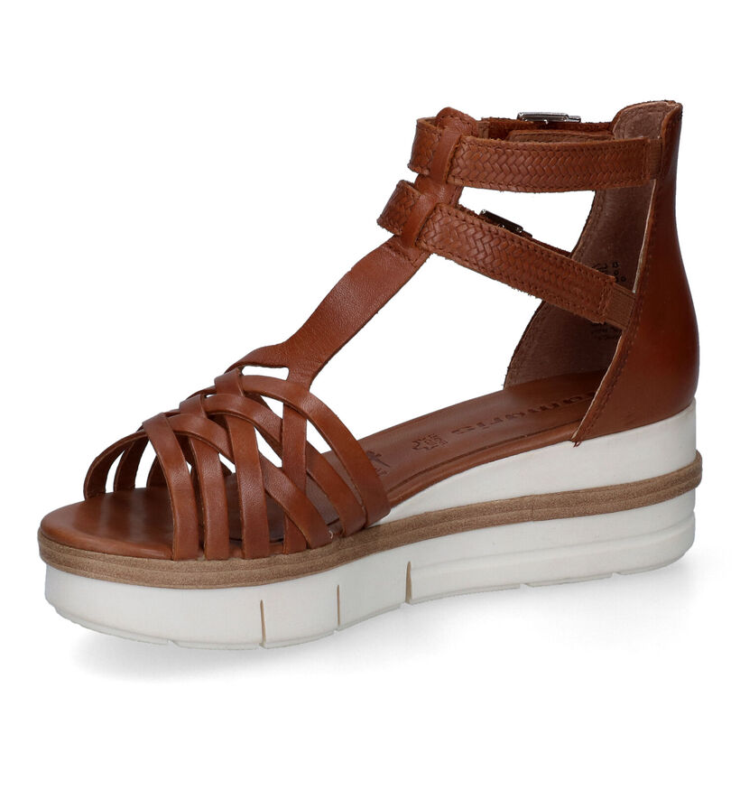 Tamaris Touch it Sandales en Cognac en cuir (307595)