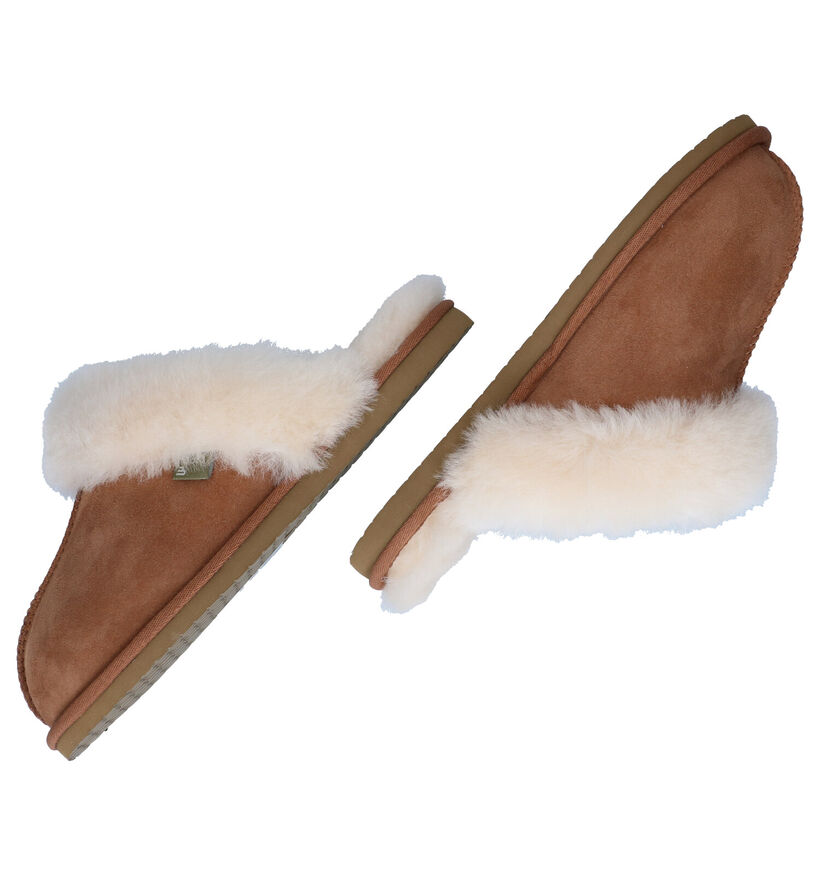 Bullboxer Cognac Pantoffels in wol (292876)