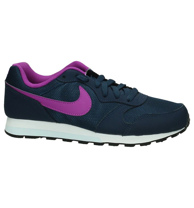 Nike MD Runner Baskets basses en Bleu foncé en textile (186226)