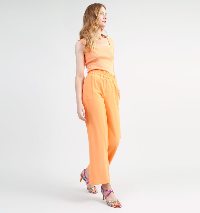 Vero Moda Carmen Pantalon large en Orange L30 pour femmes (323867)