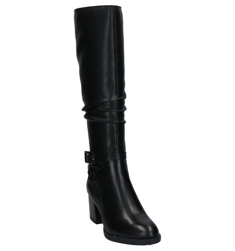 Tamaris Bottes hautes en Noir en cuir (275205)