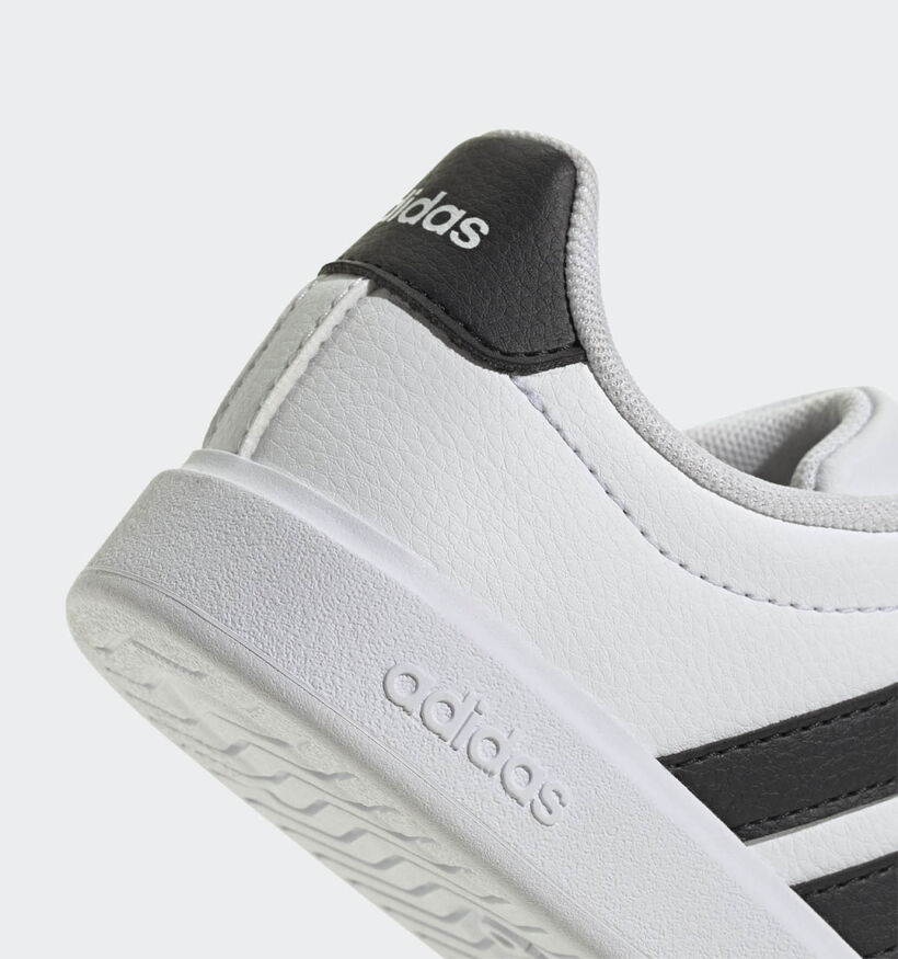 adidas Streettalk Baskets en Blanc/Noir pour filles, gar&ccedil;ons (366781) - pour semelles orthop&eacute;diques