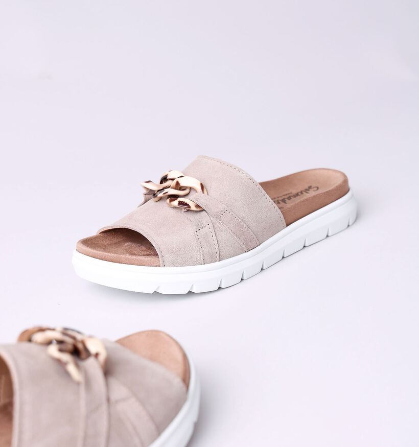 Solemade Abby Beige Slippers voor dames (355730) - geschikt voor steunzolen