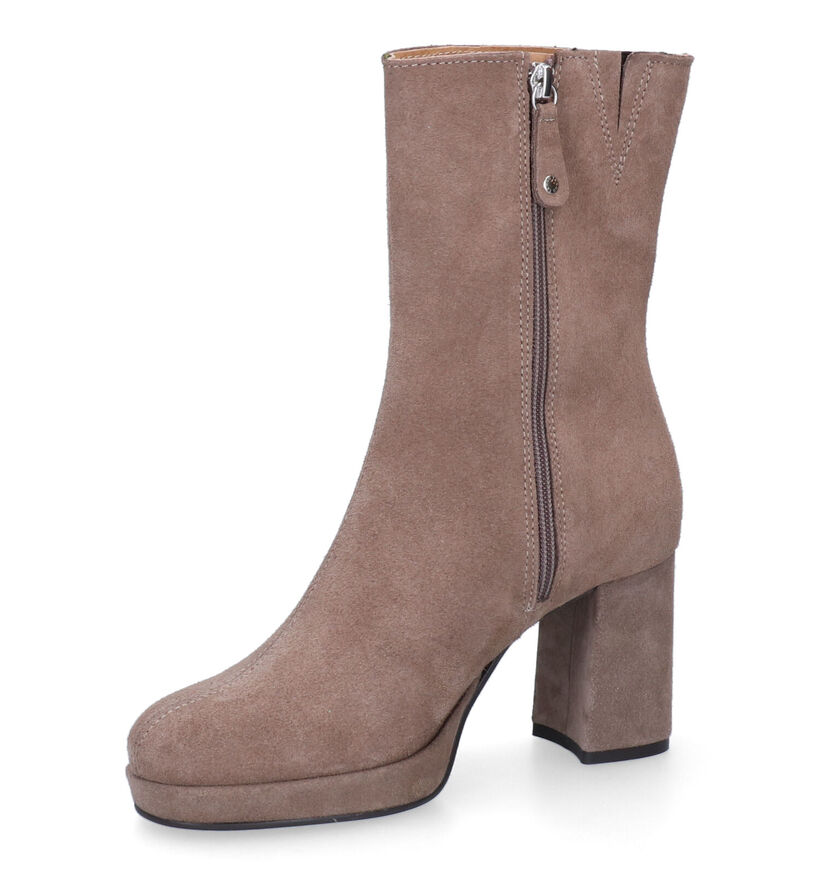 Tango Nadine Bottes en Taupe pour femmes (307758) - pour semelles orthopédiques