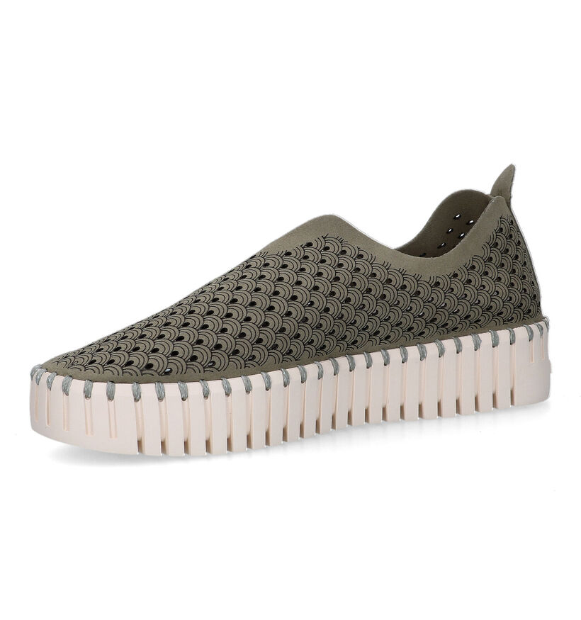 Ilse Jacobsen Tulip Platform Loafers en Vert kaki pour femmes (324082) - pour semelles orthopédiques